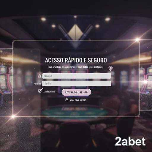 Tela de login da 2abet com foco na segurança dos dados.