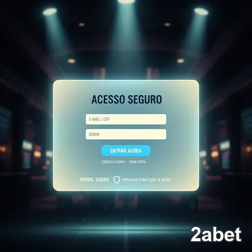 Tela de login do aplicativo 2abet voltado para segurança.