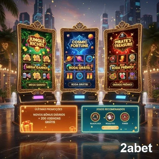 Interface do aplicativo 2abet com slots e promoções visíveis.