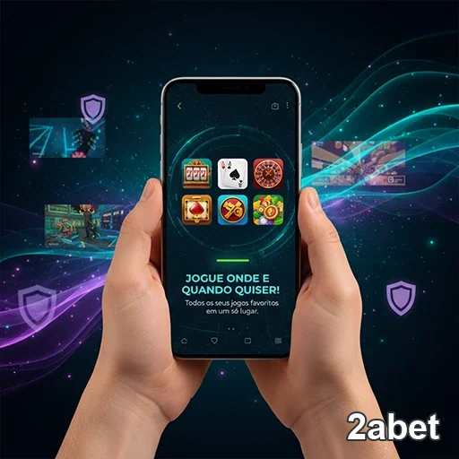 Interface do aplicativo 2abet com jogos e serviços VIP.