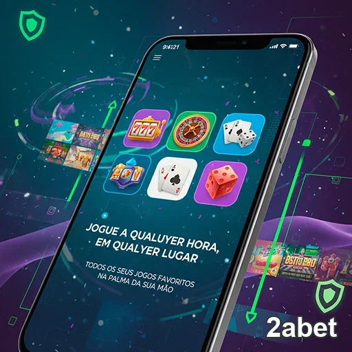 Dispositivos móveis mostrando slots da 2abet com ícones variados.