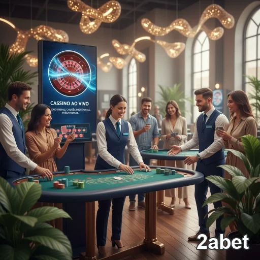 Jogadores e crupiê interagindo em mesa de cassino na 2abet.