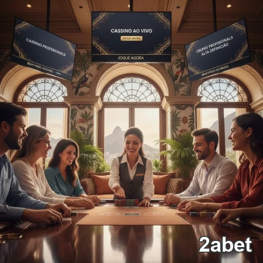 Jogadores interagindo com serviço VIP no cassino 2abet.