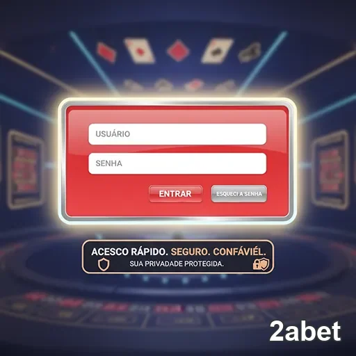 Tela de login do site 2abet para jogadores mobile.