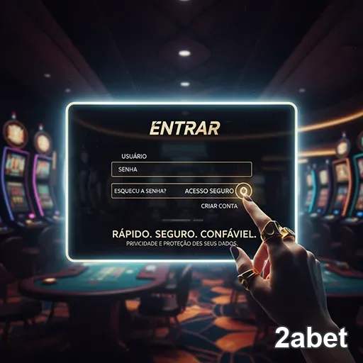 Tela de login na 2abet com a interface de acesso seguro.