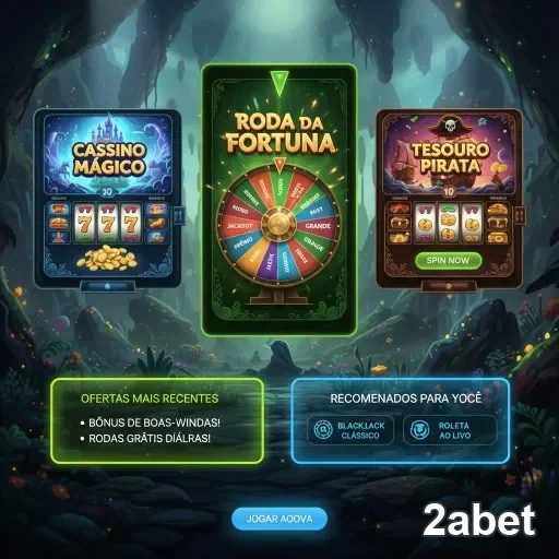 Interface de jogos de slots da 2abet com temas variados.