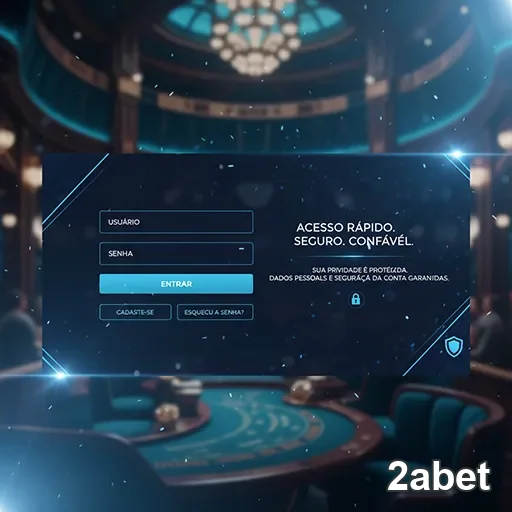 Tela de login da 2abet com foco em segurança e rapidez.