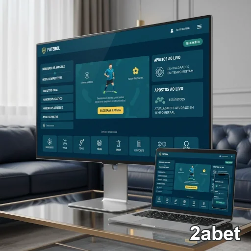 Tela do site 2abet com opções de apostas em futebol.