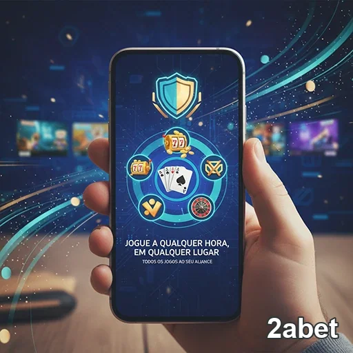 Aplicativo 2abet mostrando acesso a jogos e serviços VIP.