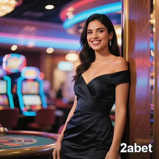 Jogadora em ambiente de cassino na 2abet.