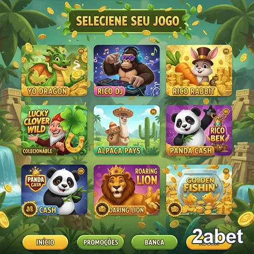 Tela de seleção de jogos VIP na 2abet com variedade de opções.