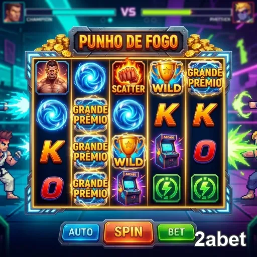 Tela do jogo 'Punho de Fogo' no aplicativo 2abet.
