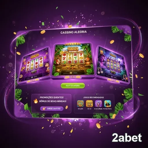 Tela do cassino da 2abet destacando jogos de slot.
