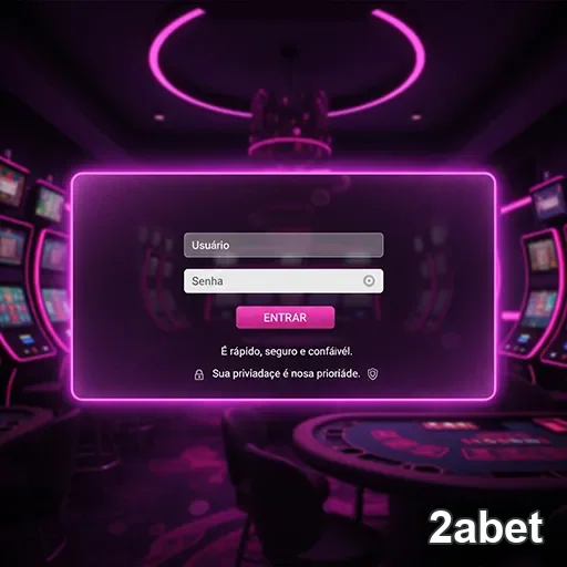 Tela de login do site 2abet para acesso a jogos variados.